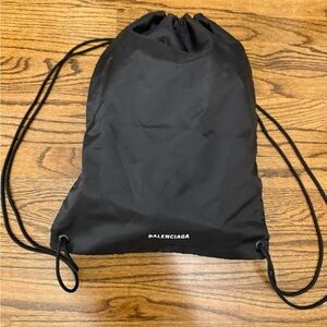 Balenciaga Black Drawstring Bag